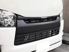 ハイエース 200系 4型～7型 標準ボディ対応 マットブラック フロントグリルCYB686目玉商品