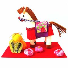 干支キット（午・うま・馬）ぬいぐるみキット ちりめん 手作り２０２６年 吉祥の福馬