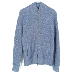 Banana Republic(バナナリパブリック) メンズ ニットジップアップジャケット 青 M （ HU36286 ）