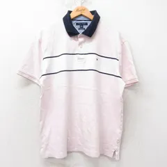 XL/古着 トミーヒルフィガー 半袖 ブランド ポロ シャツ メンズ ワンポイントロゴ 大きいサイズ 薄ピンク他 25jul14 中古 トップス