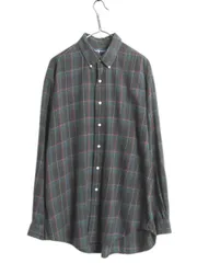 【お得なクーポン配布中!】 90s ラルフローレン チェック 長袖 ボタンダウン シャツ メンズ XL / オールド ポロ 長袖シャツ コットン マルチカラー 大きいサイズ 薄手