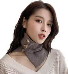 【在庫処分】マフラー 付け タートル 襟 ガード スカーフ ウォーマー ニット ネック 防寒 [ルビタス]