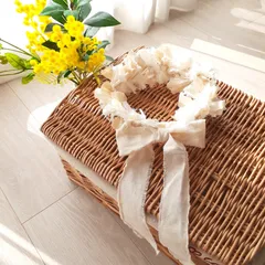 リボンクラウン　アイボリー　かんむり　ベビークラウン