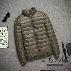 新品 メンズ ウルトラライトダウンジャケット 撥水 軽量 薄手 ショート丈 大きいサイズ 光沢 無地 アウター