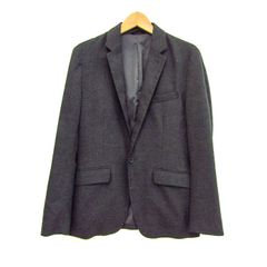 ゴッドブレスユー ナノユニバース テーラードジャケット フォーマル アウター メンズ Sサイズ ダークグレー God bless you 【中古】