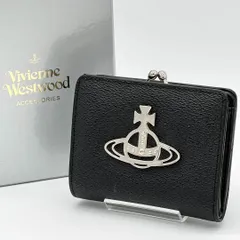 【美品】VivienneWestwood 二つ折り財布 がま口財布 レザー 黒