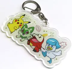 【中古】キーホルダー ピカチュウ＆ニャオハ＆ホゲータ＆クワッス アクリルキーホルダー 「ポケットモンスター×PRONTO」 メニュー注文特典