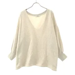 レリューム ジャーナルスタンダード 日本製 長袖 Vネック カットソー F グレー relume JOURNAL STANDARD レディース