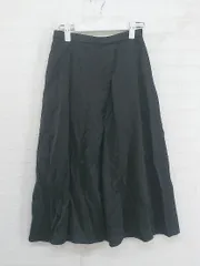 ◇ BABYLONE バビロン サテン調 膝下丈 フレア スカート サイズ36 ブラック レディース P  【中古】 【1209090005103】