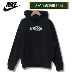 ナイキ パーカー M ブラック 00s ストリート Y2K オーバーサイズ ゆるだぼ NIKE ロゴ刺繍 JUST DO IT フーディー フーディ スポーツ スポーツミックス 袖刺繍 黒 古着 N305