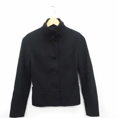 クイーンズコート QUEENS COURT ジャケット アウター 無地 シンプル ハイネック 長袖 コットン 綿 1 ブラック 黒 /MT25のサムネイル
