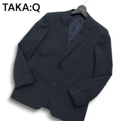 TAKA:Q タカキュー 通年 総裏★ チェック アンコン テーラード ジャケット Sz.AB5　メンズ グレー