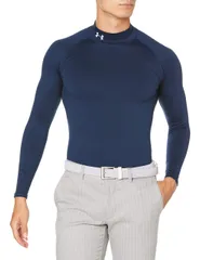 [アンダーアーマー] インナーシャツ UA CG Middle Weight Fitted Long Sleeve Mock メンズ 408 日本 XL (日本サイズXL相当) [Academy / / Mod Gray] [XL]