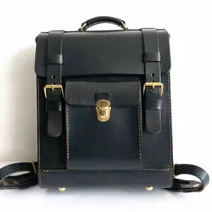 シューマッハ　HERZガロンリュック　R-100 ブラック ネイビー特別仕様のガロンリュック「革鞄のHERZ(ヘルツ)公式通販」