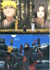 【中古】クリアファイル ナルト＆サスケ/集合(暁メンバー7人) A4クリアファイルセット(2枚組) 「NARUTO-ナルト- 疾風伝」