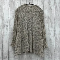 【 one after another NICE CLAUP 】ワンアフターアナザーナイスクラップ バックリボンプリーツブラウス 花柄 フリーサイズ