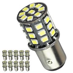 【特価商品】バックランプ シングル シングル球 ホワイト 33連 12V 対応 S25 10W LED 33SMD デコトラ ウインカーランプ ナンバー灯 トラック用品 10個 Optimister セット