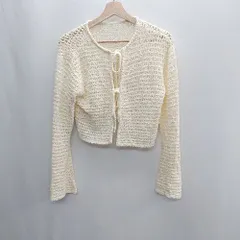 ◇ mystic ミスティック 長袖 カーディガン サイズF ホワイト系 レディース E  【1408060013869】