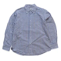 THE BAGGY バギー ボタンダウンシャツ チェック B.D. L/S 長袖 サイズM ホワイト ブルー メンズ