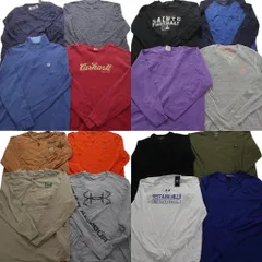古着卸 まとめ売り ブランドMIX 長袖Tシャツ 16枚セット (メンズ XL ) リーバイス ディッキーズ LEE 中古 古着 MY5195