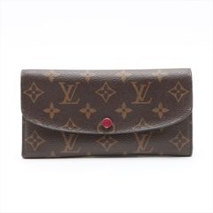 LOUIS VUITTON ルイ・ヴィトン モノグラム ポルトフォイユ・エミリー ファスナー長財布 M41943 ブラウン × フューシャピンク フランス製