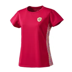 【新品】【ジュニア・ウィメンズ】prince(プリンス) 消臭 吸汗 速乾 半袖ウェア レディース・ウィメンズ テニス バドミントン ゲームシャツ ローズ