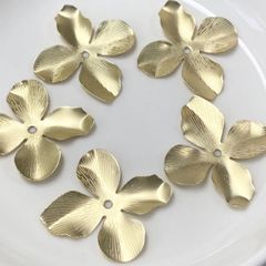 【10個】マットゴールド　メタルフラワー