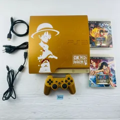 ◇M003 プレステ3 PS3 プレイステーション3 ワンピース 海賊無双 ゴールドエディション CECH-3000B 本体＋コントローラー＋ケーブル＋ソフト2枚 SONY