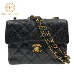 【極美品】CHANEL シャネル ミニマトラッセ チェーンショルダー バッグ ココマーク キャビアスキン ブラック 黒 ゴールド金具  レディース 斜め掛け 肩掛け