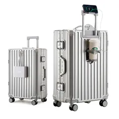 新品 キャリーケース シルバー 360度回転 静音 人気 s/m/l/xlサイズ おしゃれ 機内持込可 修学旅行