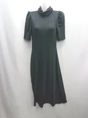 ◇ ⊂ ZARA ザラ 半袖 ロング ワンピース サイズS ブラック系 レディース E  【1501160033642】