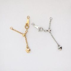 1本 316L サージカルステンレス Petit heart スライドボールアジャスター ステンレス無垢 アクセサリーパーツ コネクター ペンダント 手芸 ハンドメイド