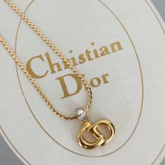 極美品】クリスチャンディオール ネックレス CDロゴ GPメッキ