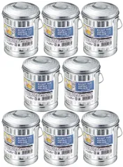 【特価商品】エコー金属 ふた付 バケツ型灰皿 0836-069 8個セットのサムネイル