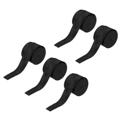 uxcell ドラムスティックテープ ドラムスティックグリップ ドラムスティックラップ アンチスリップ 27 mm幅 1.1 M ドラムパーカッションドラムアクセサリー用 5個 ブラック