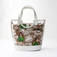 新品 保管品 2022年 フェイラー FEILER マナマナ PVCクリアバッグ シェニール織りインナーポーチ ベージュ/日本製【2400014331998】