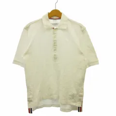 トムブラウン THOM BROWNE トリコロール ポロシャツ カットソー 白 ホワイト 約M IBO57のサムネイル