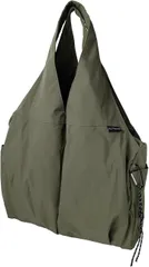 Crossmarbery(クロスマーベリー) トートバッグ レディース 大容量 a4 軽量 通勤 40代 30代 50代 おしゃれ 大きめ ファスナー ナイロン チャック付き ポケット多い 肩掛け 可愛い R62(カーキ)