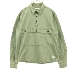 美品 ZARA ザラ 長袖 ミリタリーシャツ M カーキ メンズ 古着