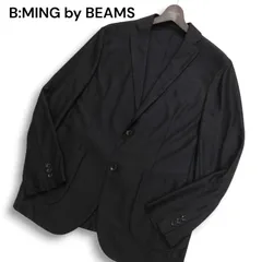 23SS★ B:MING by BEAMS ビームス 【NOMAD TRABEST】 通年 2B アンコン テーラード ジャケット Sz.L　メンズ 黒 定価2.4万のサムネイル