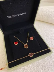[Van Cleef & Arpels] ヴァン クリーフ＆アーペル VCA レッド ピーチ ハート モデル ネックレス｜本日限定特価｜新品未使用
