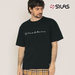 サイラス tシャツ Tシャツ silas SILAS SCRIPT S/S TEE 半袖Tシャツ 110242011023 メンズ レディース 黒 ブラック 半袖 丸首 クルーネック ブランド シンプル くろ クロ l L サイズ