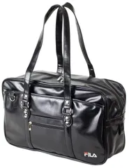 [フィラ] スクールバッグ 合皮 ロゴ 刺繍 通学用 高校生 男女兼用 革 スクバ 大容量 女子高校生 大きめ 学生 (黒) 