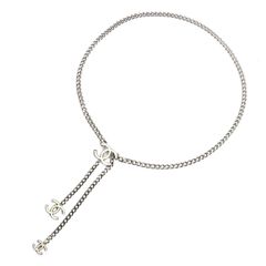 CHANEL シャネル ココマーク チェーン ベルト シルバー/ホワイト レディース 05V 中古 美品