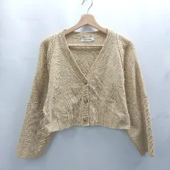 ◇ ⊇ COCO DEAL ココ ディール ニット ショート丈 長袖 カーディガン サイズ2 キャメル レディース E  【1502030004335】