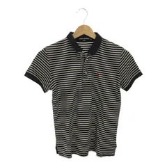 POLO SPORT ポロスポーツ ポロシャツ トップス 半袖 シンプル ボタン おしゃれ ワンポイントロゴ レディース ブラック ボーダー M 日本製