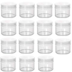 新品 TOAURDA 収納ケース 小分けケース 銀テープ収納ケース 透明【15個セット 】パーツ プラスチック小物入れ 化粧品用小分け容器 蓋付 軽量 持ち運びに便利 (3.88*2.8cm)