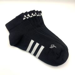 ◇652【新品】アディダス パフォーマンス 3Pクルーソックス 3足組 EBB57 ブラック 黒 Sサイズ 22-24cm adidas ミッドカットソックス