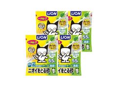 D6565◆未使用 ライオン ニオイをとる砂 猫砂 リラックスグリーンの香り 5.5L×4袋 ケース販売 006065