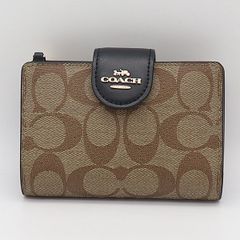 COACH シグネチャー 二つ折り財布 カーキ ライムグリーン - メルカリ